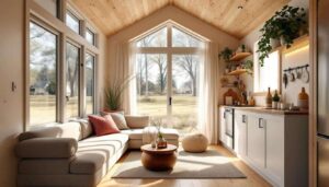 Una mini-casa di 49 mq dove gli arredi costruiscono un'architettura fatta di pareti attrezzate