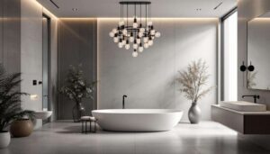 Lampadari moderni per il bagno: 6 esempi da copiare