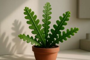Ha le foglie come una lisca di pesce e questo cactus può fiorire in appartamento